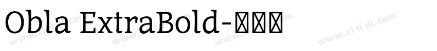 Obla ExtraBold字体转换